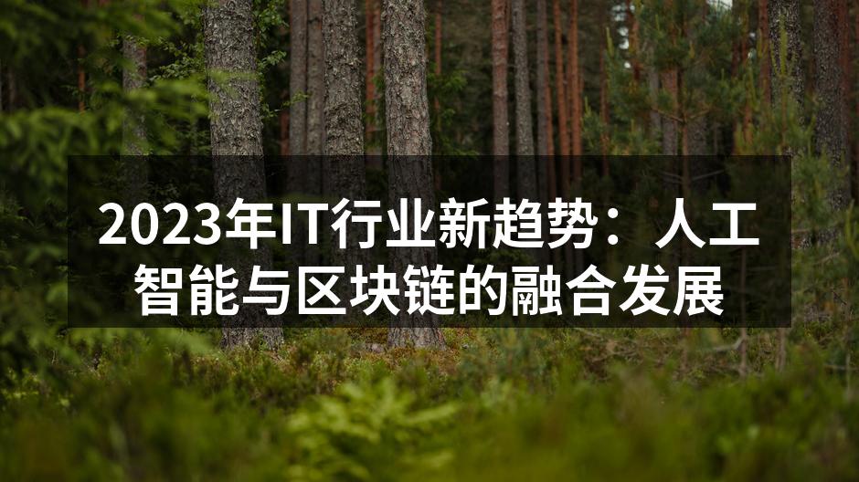 2023年IT行业新趋势:人工智能与区块